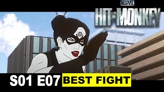 Marvel's Hit-Monkey Season 1 Episode 7 BEST FIGHT SCENE | FIGHT