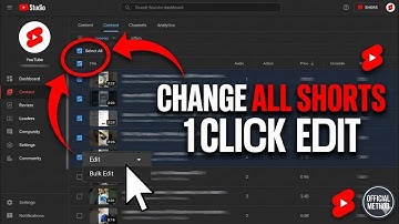 Change ALL Shorts Titles in 1 Click (YouTube Studio Official Method)