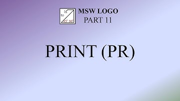 MSW LOGO PART 11 PRINT