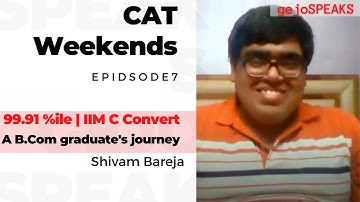 99.91%ile in CAT 2020 | IIM C |A B-Com Graduate