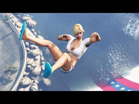 GTA 5 Ragdolls And Crazy Falls N86 Tracey De Santa Water Fails