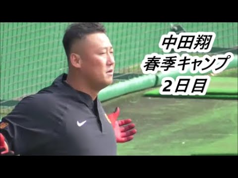 中田翔選手　ティーバッティング　フリーバッティング　巨人宮崎春季キャンプ2日目　2023年2月2日