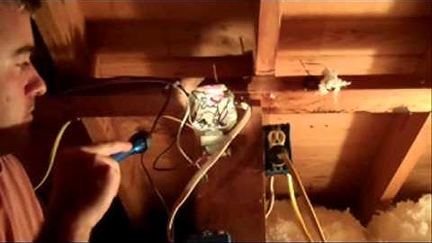 Building Science Home Inspection Attic Inspection with open Electrical Junction Box
