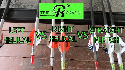 RIGHT HELICAL vs LEFT HELICAL vs STRAIGHT FLETCH - arrow testing