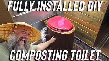 Final Install of New DIY Composting Toilet! | Throne Composting Toilet System | #BUSLIFE