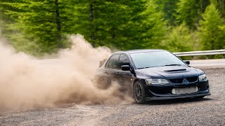 500Hp Evo 8 Rev Limiter Burnout In Gravel Lot