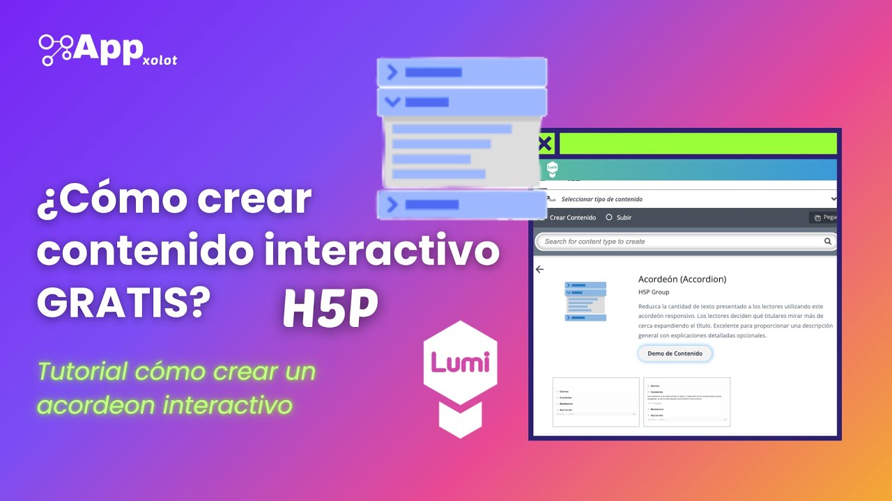 👉 Cómo crear contenido interactivo en H5P GRATIS | Tutorial Lumi paso a paso (Acordeón)