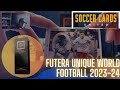 Futera unique world football display box 202324 soccer unboxing  argentina gold frame hit