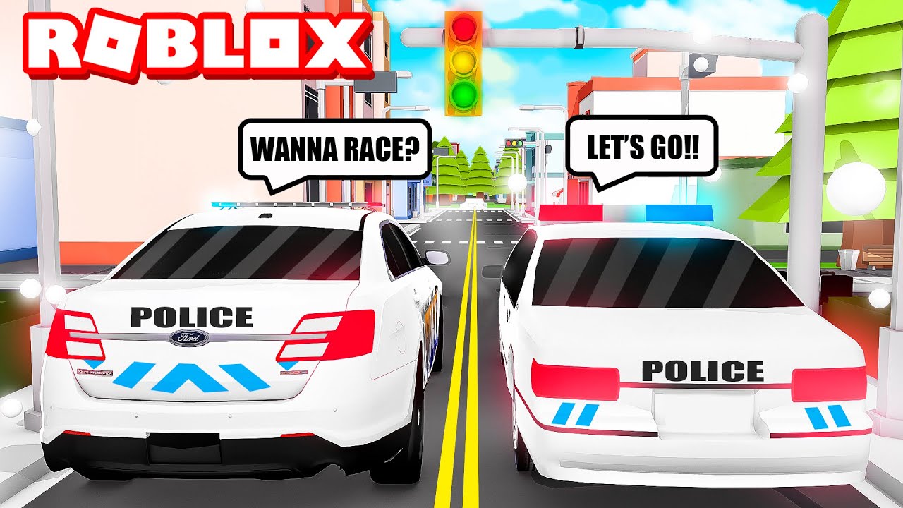 Street Racing while playing as COPS in Roblox!! (Emergency Response Liberty County)