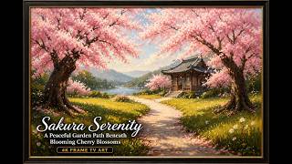 Sakura Serenity — A Peaceful Garden Path Beneath Blooming Cherry Blossoms | 4K Frame TV Art screenshot 5