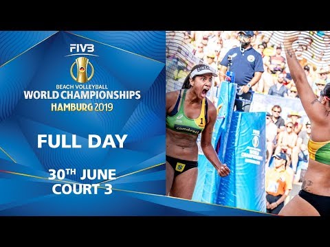 30th June Court 3 Full Day FIVB Beach Volleyball World Championships Hamburg 2019