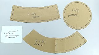 : Drawing tutorial chart Bucket hat for women | Misaki Sewing