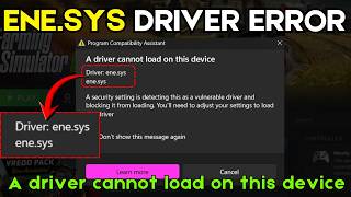 Celebrity ene sys driver cannot load on this device windows 11 Wealth