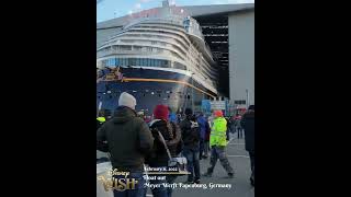 Disney Wish Float Out, February 11, 2022 | Meyer Wert Papenburg, Germany