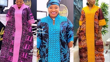 How to SEW PATTERNED BUBU KAFTAN with MIX FABRIC