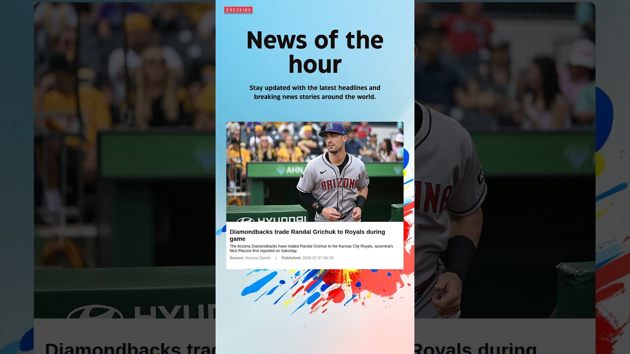 Breaking News Diamondbacks Trade Randal Grichuk To Royals During Game Arizona