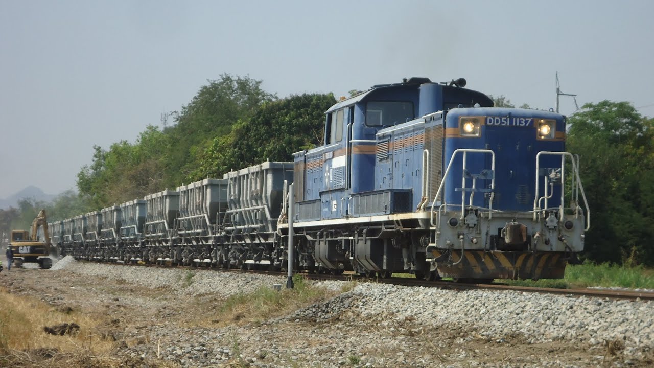 รถไฟไทย รถจักรดีเซลไฮดรอลิค DD51รถไฟมือ2 /รถสินค้า #รถไฟไทย 