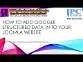 How to Add Google Structured Data In To Your Joomla CMS Website English Lesson