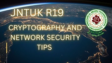 jntuk r19 cryptography and network security tips