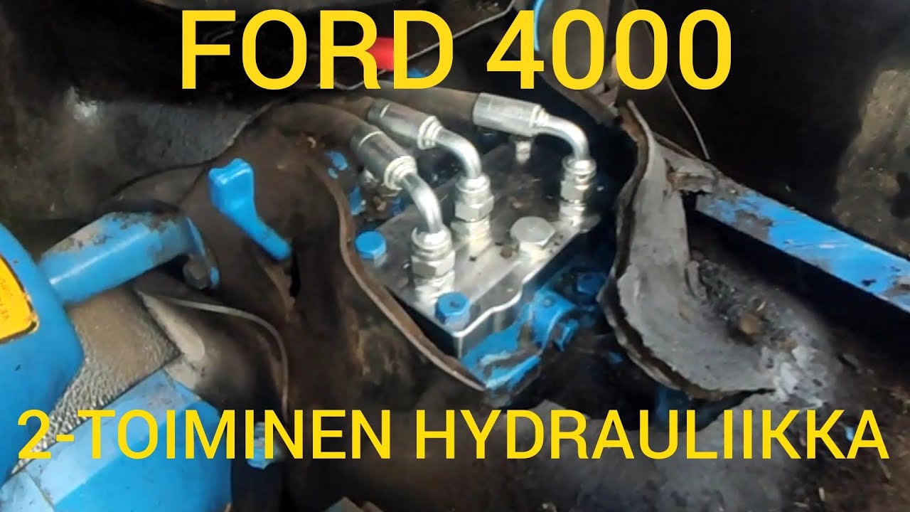 FORD 4000 Ulkopuolinen lisähydrauliikka - Sarjakytkentälevy pikkukannen tilalle (lue videon teksti)