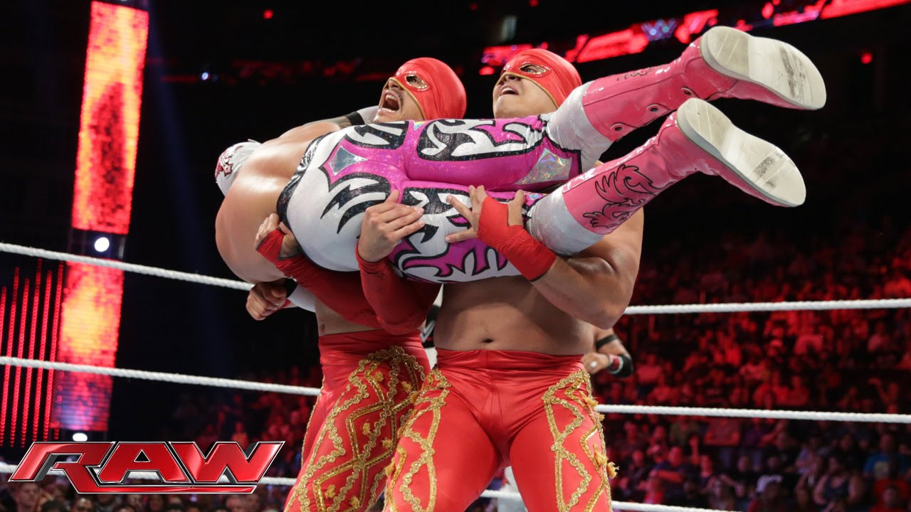 The Lucha Dragons vs Los Matadores Raw July 27 2015