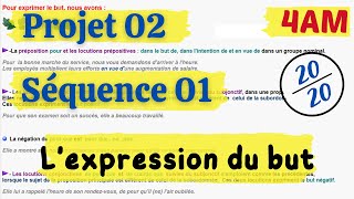 Projet 02 || Séquence 01 || Grammaire: L'expression du but #4AM. دروس اللغة الفرنسية للرابعة متوسط