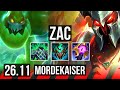 ZAC vs MORDEKAISER (TOP) | 37K damage | EUNE Master | 26.11