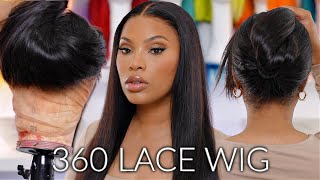 ✨NEW INVISIBLE BAND WIG ✨PUT WIG INTO PONYTAIL | 360 LACE WIG INSTALL