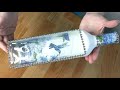 DECOUPAGE INVERTIDA NA GARRAFA DE VIDRO - Arte Minha Pintura - DIY