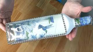 DECOUPAGE INVERTIDA NA GARRAFA DE VIDRO - Arte Minha Pintura - DIY