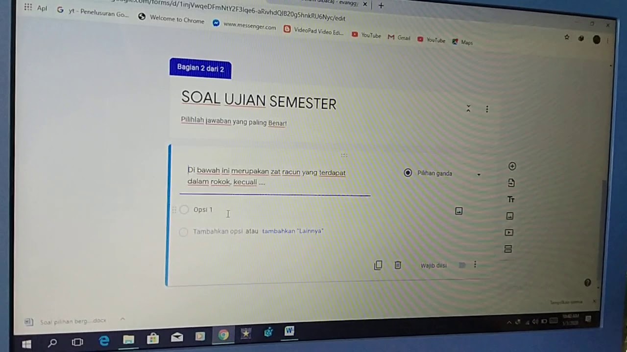 Tutorial membuat Google Form 
