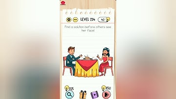 Brain Test Level 234 find a solution before others see her face