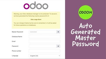 Auto Generated Master Password In Odoo14 || Odoo 14 Features