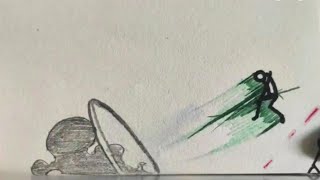 Dragon warrior stickman Fight Flipbook animation tutorial |100 pages | Stopmotion