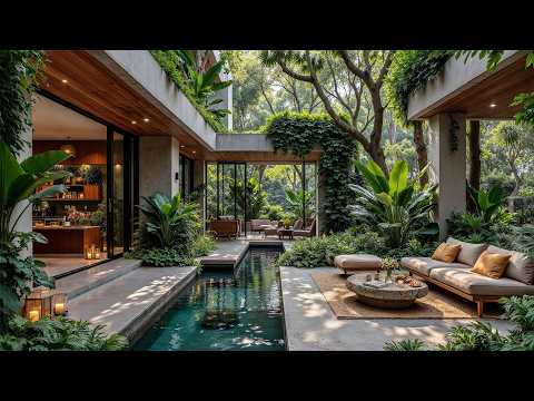 Modern Nature Coffee Escape 🌱 | Calm Jazz Ambience for Productive Days & Quiet Moments