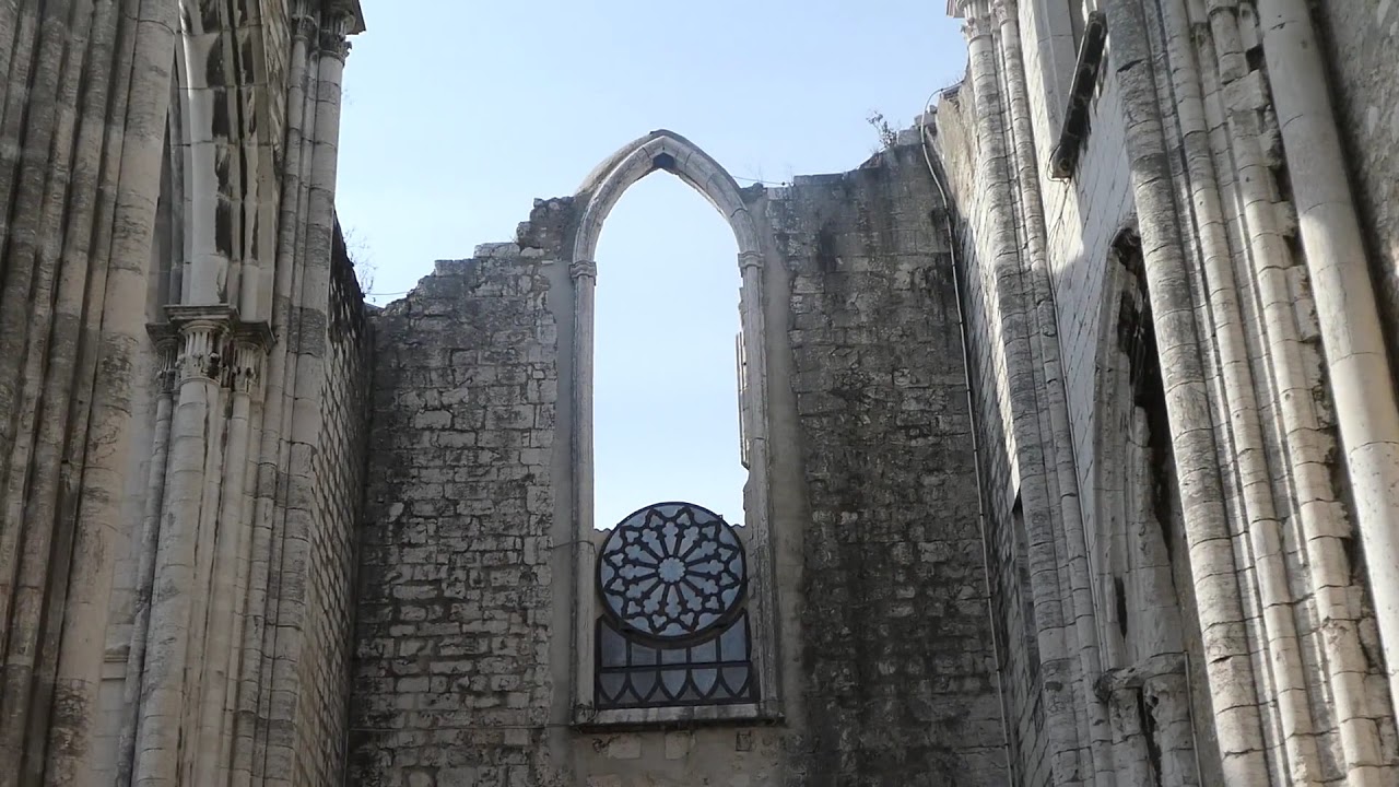 Carmo Archaeological Museum (Igreja do Carmo) Lisbon, Portugal (HD)