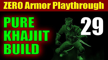 Skyrim PURE KHAJIIT Walkthrough ZERO ARMOR RUN -  Part 29, Sneak Attacking a Dragon