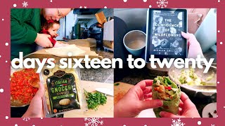 VLOGMAS DAYS 1620 | salt dough ornament, lots of yummy meals, road trip + cheese & wine advent