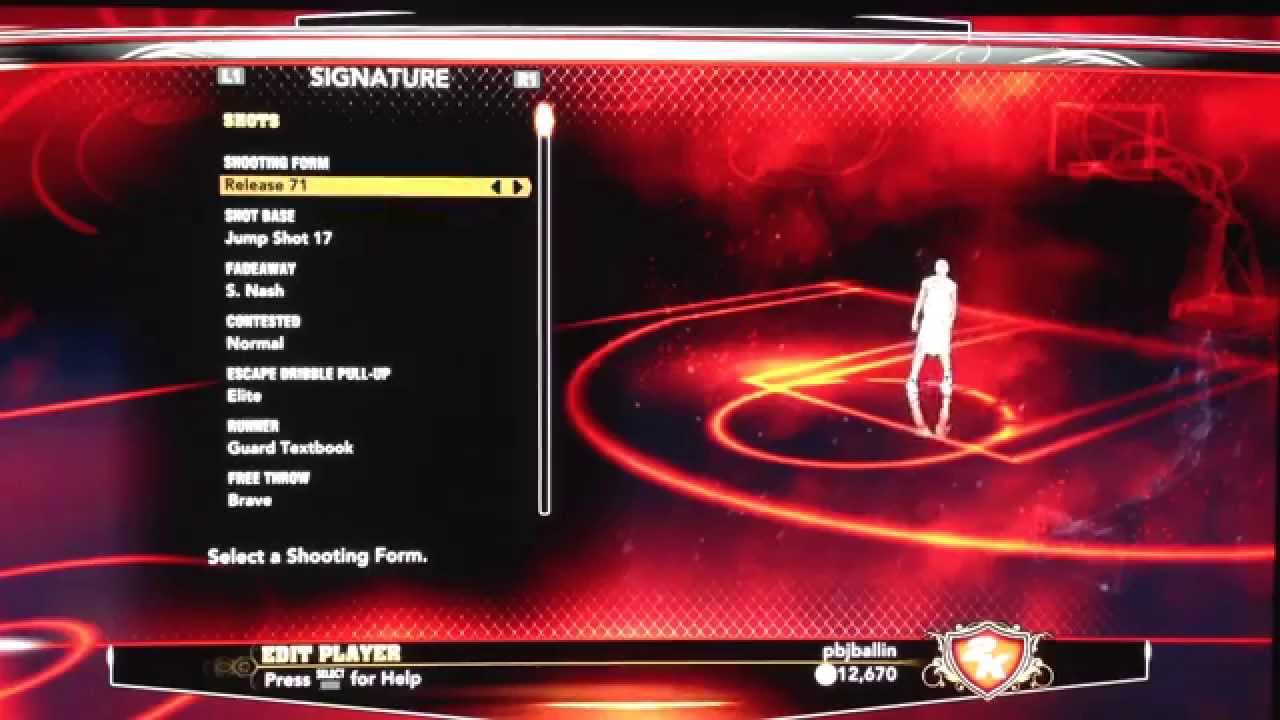 nba 2k13 stephen curry jump shot configuration youtube nba 2k13 best shooting form