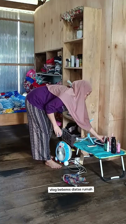 tidying up on the wooden house