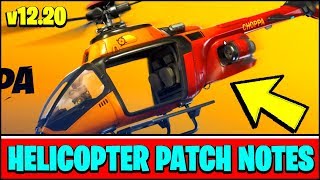 *NEW* Fortnite v12.20 PATCH NOTES - HELICOPTER ADDED, SLURP LEGENDS, DEADPOOL