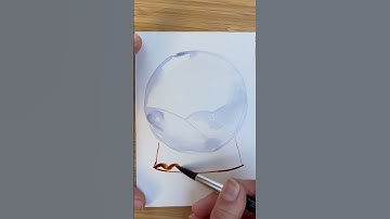 How to paint easy watercolor snow globe #watercolortutorial #christmascard #shortsvideo #shorts