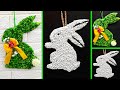 2 Economical Easter Bunny wreath made with waste materials |DIY Low budget Easter décor idea (Part3)