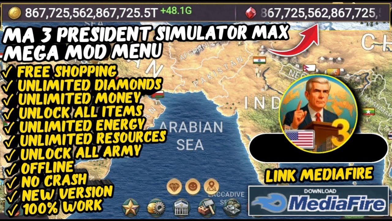 MA 3 President Simulator Pro Max Mod Menu Apk - Unlimited Money, Unlocked All & Free Shopping