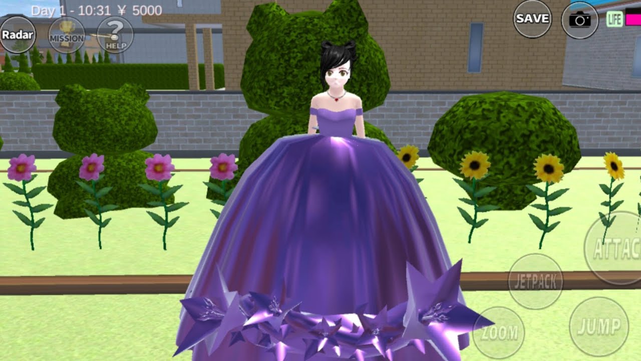 🌸 Light Purple Princess Dress tutorial in Sakura School Simulator