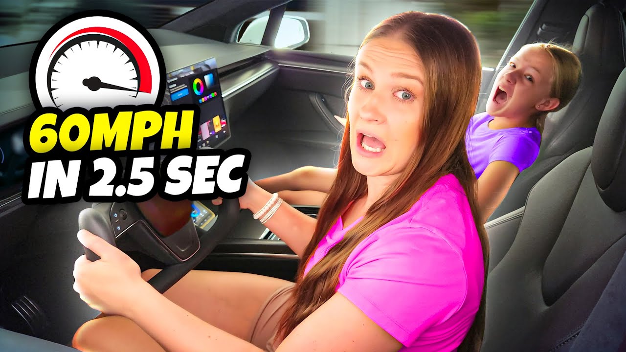 Testing Out Mom's New Car!!! 0-60 in 2.5 Seconds!!! Tesla Model X Plaid
