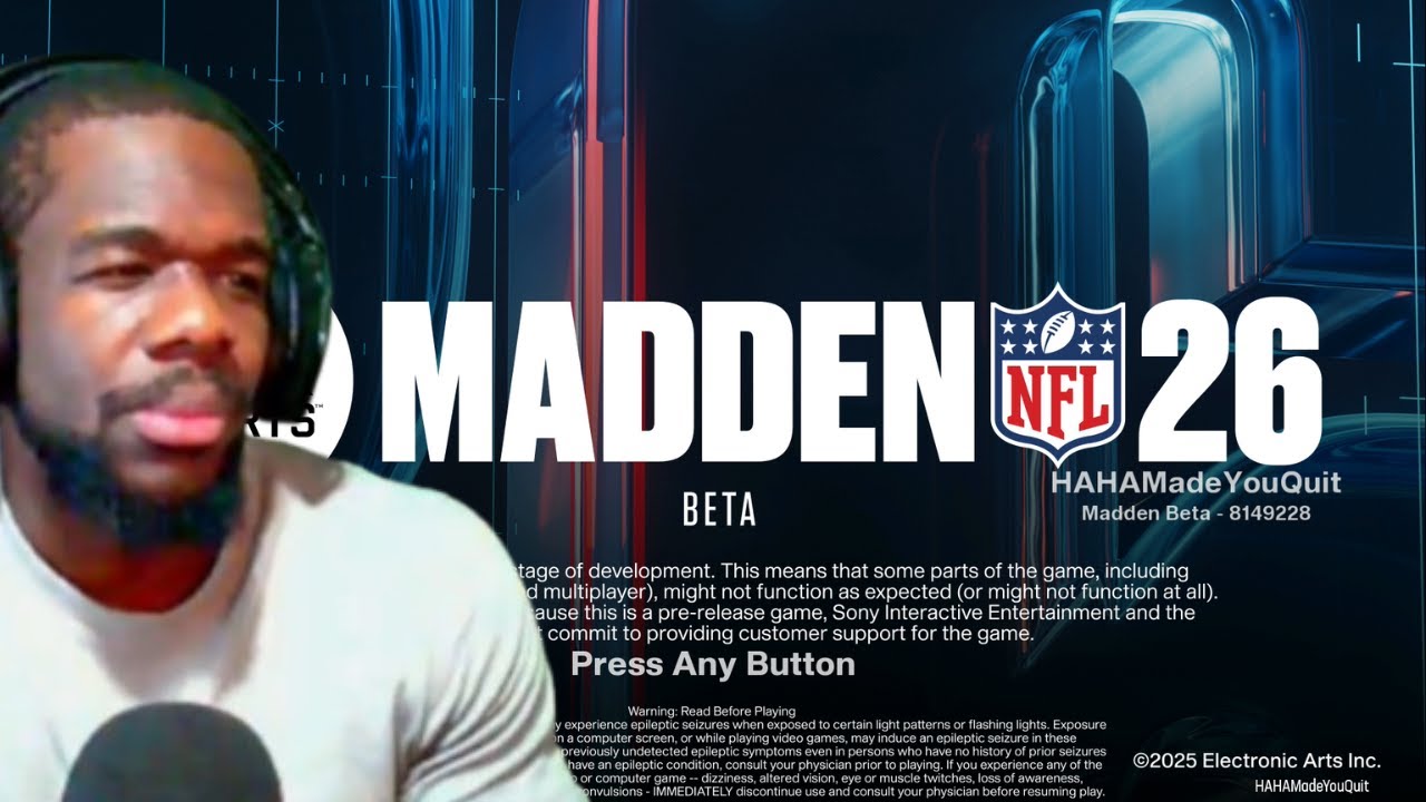 Playing the madden 26 beta