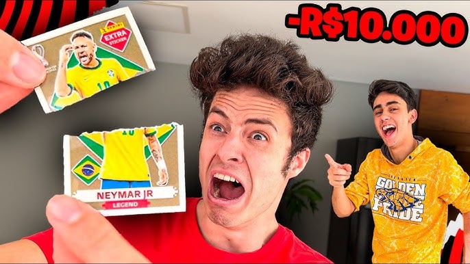 O PRIMEIRO A ACHAR A FIGURINHA DO NEYMAR LEGEND GOLD VENCE! - R$10.000,00!  (COPA 2022) 