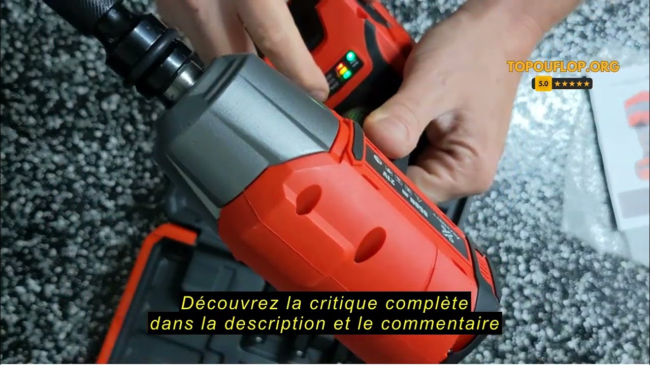 Clé à Choc Sans Fil Brushless 1300 N.m Avhrit - 2 Batteries 4000mAh, 1/2", 5 Douilles - Pour Voiture, Bricolage