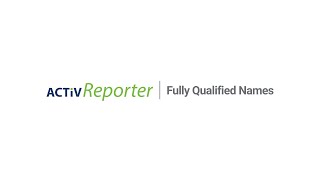 ActivReporter - Fully Qualified Names | AccountingWare